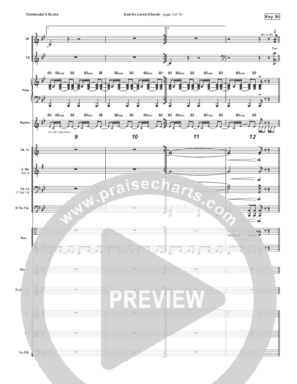 God So Loved (Choral Anthem) Conductor's Score (PraiseCharts Choral / We The Kingdom / Arr. Luke Gambill)