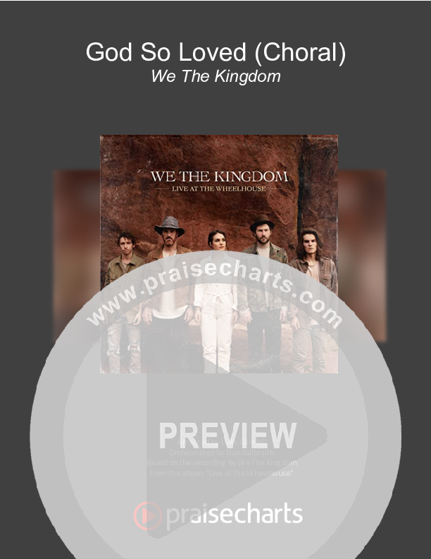 God So Loved (Choral Anthem SATB) Orchestration (We The Kingdom / Arr. Luke Gambill)