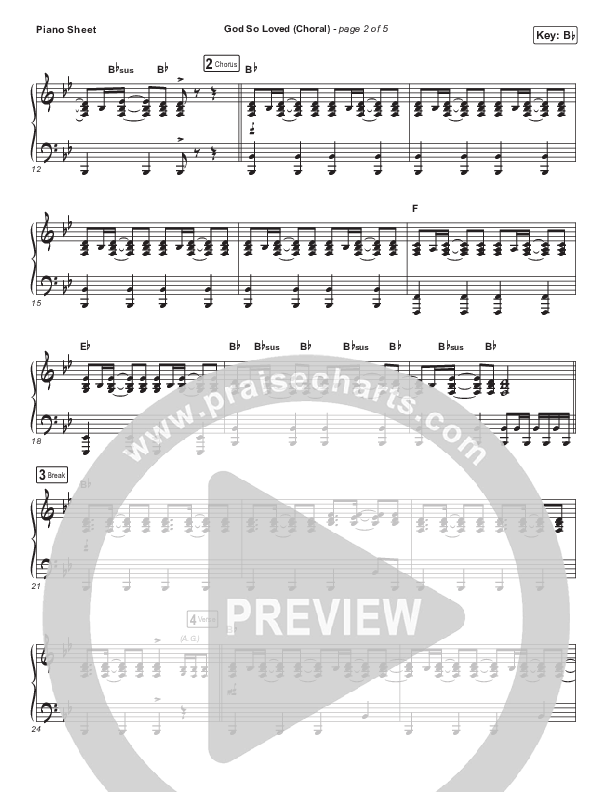 God So Loved (Choral Anthem) Piano Sheet (PraiseCharts Choral / We The Kingdom / Arr. Luke Gambill)