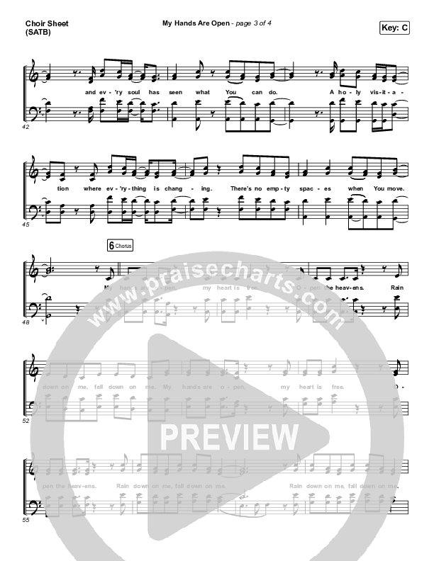 My Hands Are Open Choir Vocals (SATB) (Josh Baldwin)