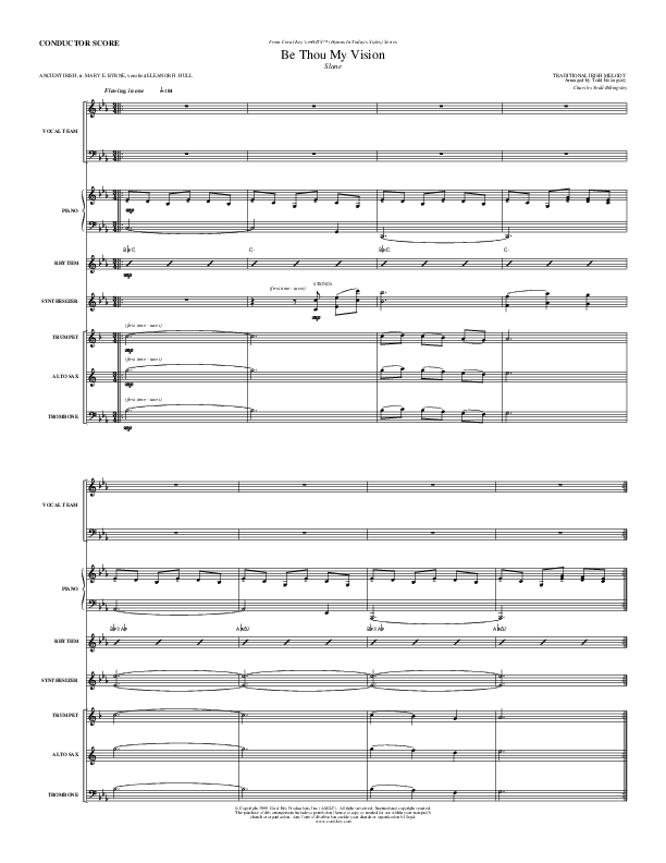 Be Thou My Vision Conductor's Score (Todd Billingsley)