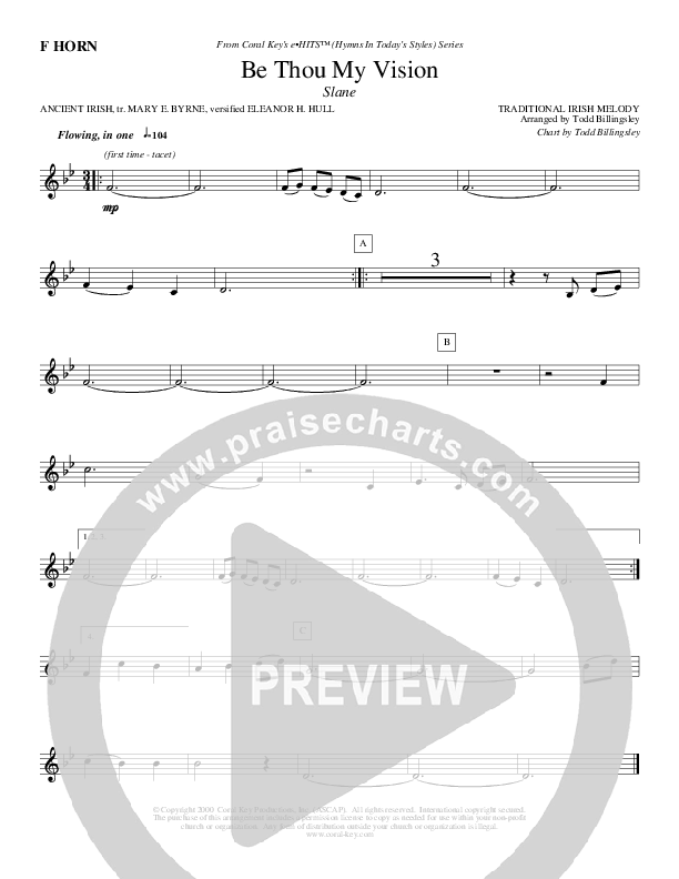 Be Thou My Vision French Horn (Todd Billingsley)