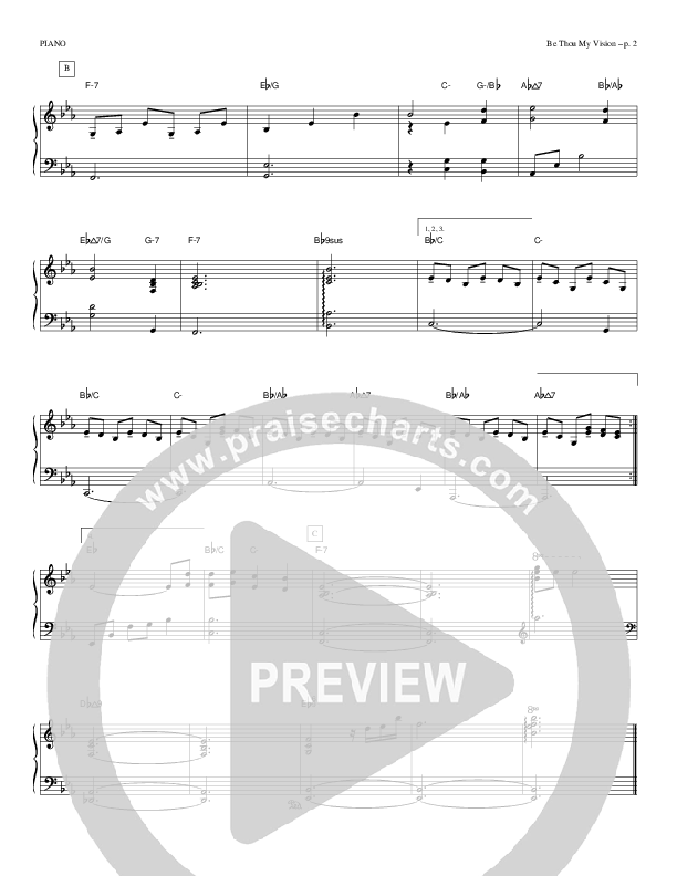 Be Thou My Vision Piano Sheet (Todd Billingsley)