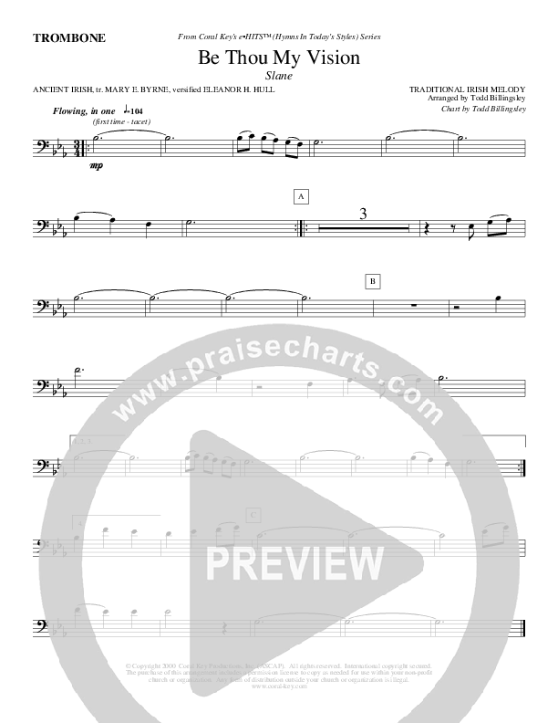 Be Thou My Vision Trombone (Todd Billingsley)