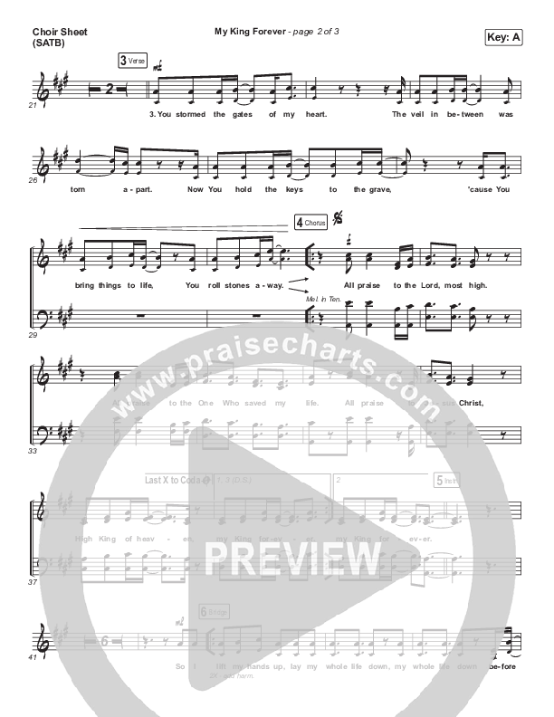 My King Forever Choir Vocals (SATB) (Josh Baldwin)