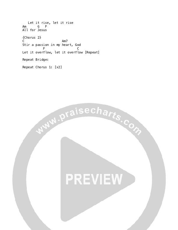 Stir A Passion (Live) Chord Chart (REVERE / Lee University Singers / Lindy Cofer)