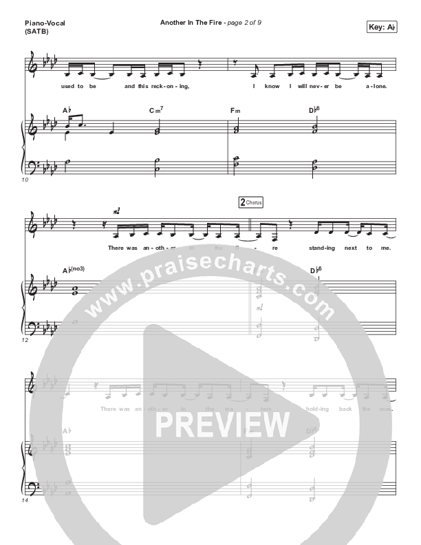 Another In The Fire (Live) Piano/Vocal Pack (Hillsong UNITED)