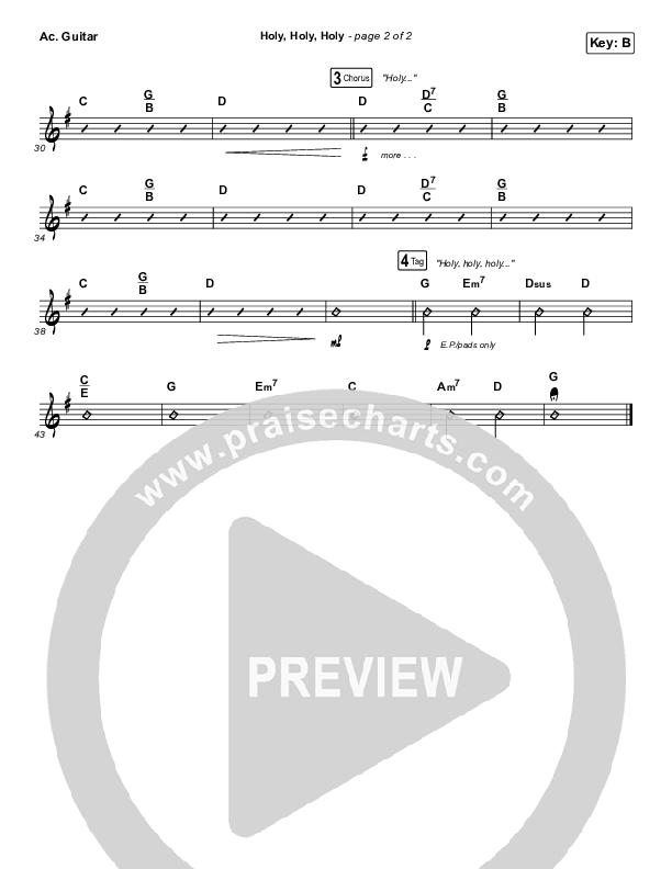 Holy Holy Holy (Live) Acoustic Guitar (Hillsong UNITED)