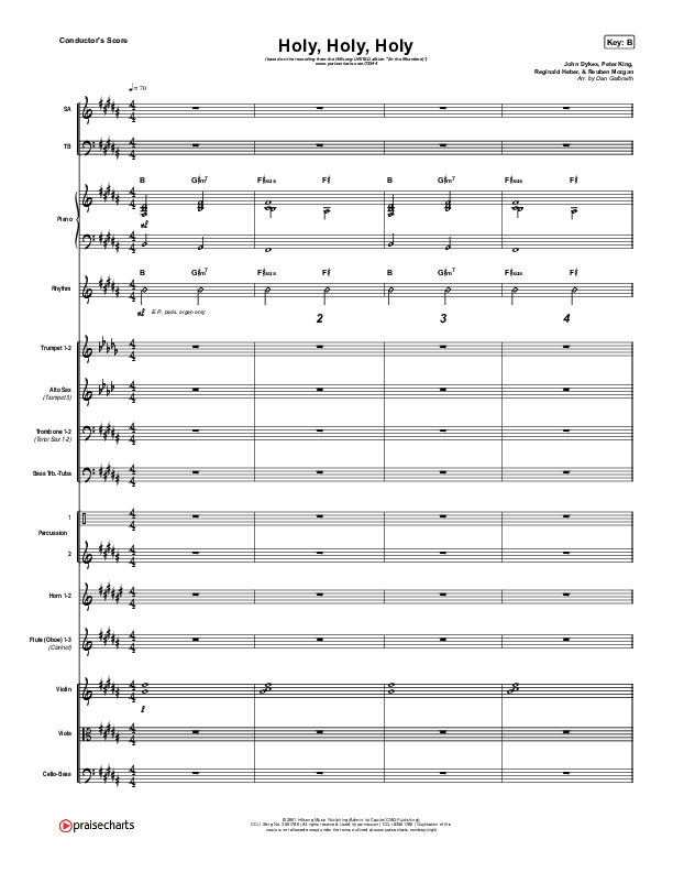 Holy Holy Holy (Live) Conductor's Score (Hillsong UNITED)