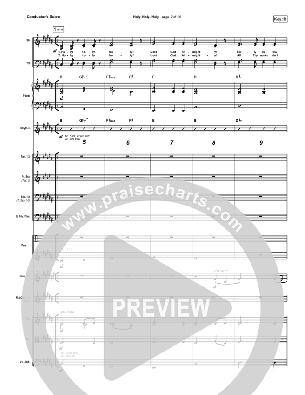 Holy Holy Holy (Live) Conductor's Score (Hillsong UNITED)