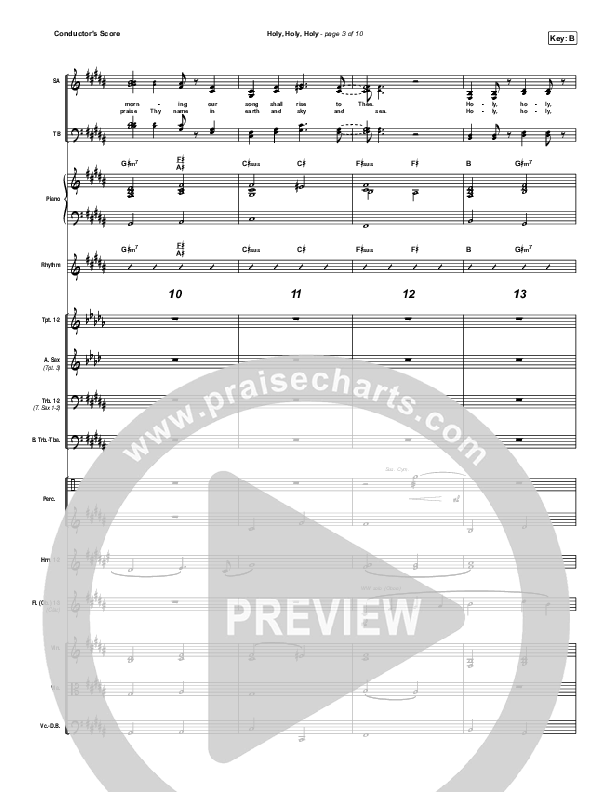 Holy Holy Holy (Live) Conductor's Score (Hillsong UNITED)