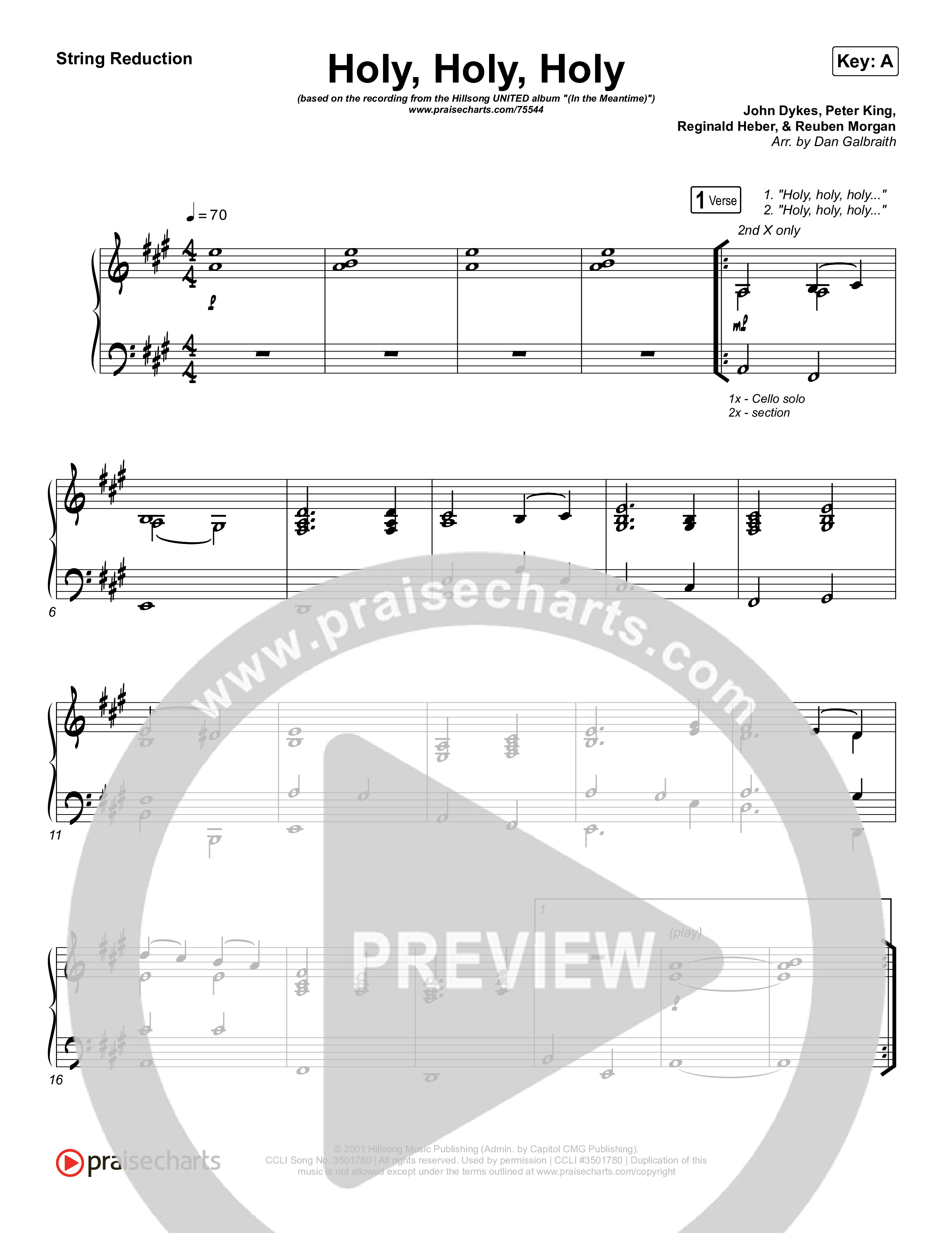 Holy Holy Holy (Live) String Reduction (Hillsong UNITED)