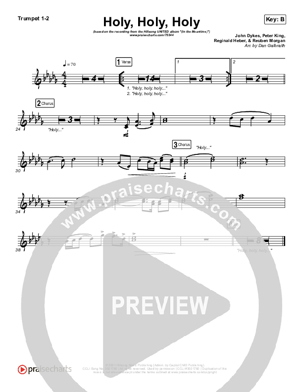 Holy Holy Holy (Live) Trumpet 1,2 (Hillsong UNITED)