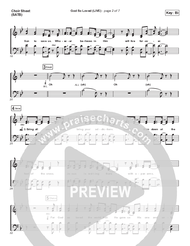 God So Loved (Live) Choir Vocals (SATB) (Tasha Cobbs Leonard / We The Kingdom)