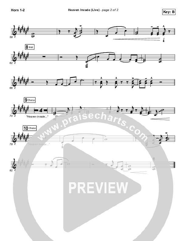 Heaven Invade (Live) French Horn 1/2 (Kari Jobe)