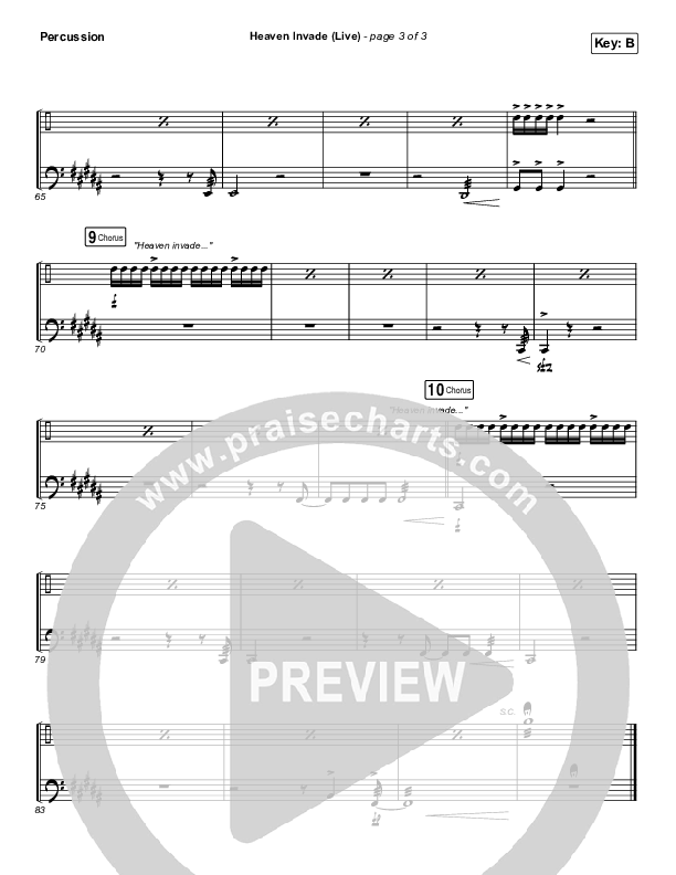 Heaven Invade (Live) Percussion (Kari Jobe)