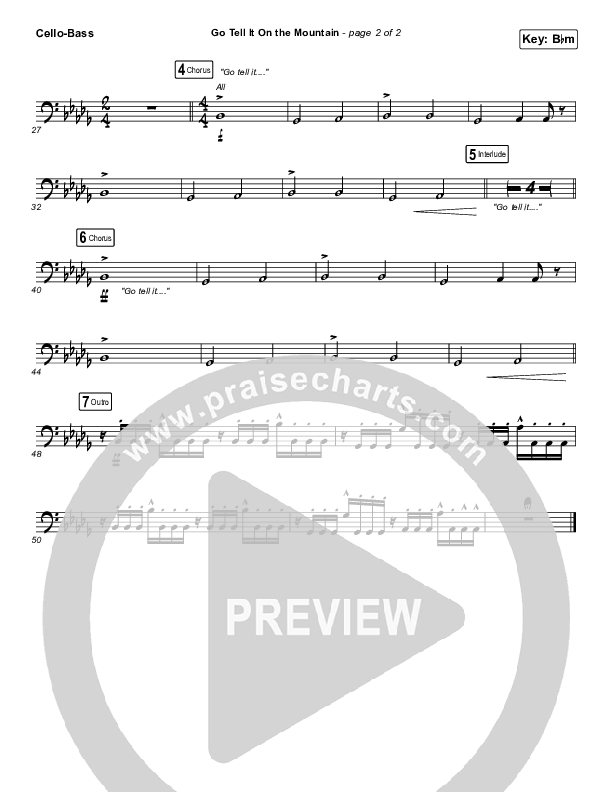 Go Tell It On The Mountain Cello/Bass (Tommee Profitt / Crowder)