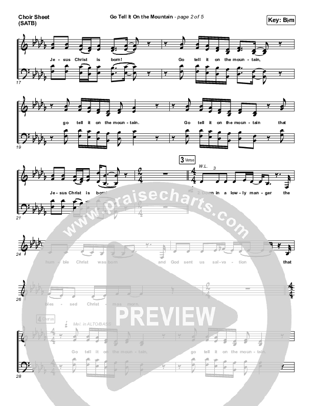 Go Tell It On The Mountain Choir Vocals (SATB) (Tommee Profitt / Crowder)