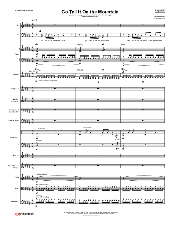 Go Tell It On The Mountain Conductor's Score (Tommee Profitt / Crowder)