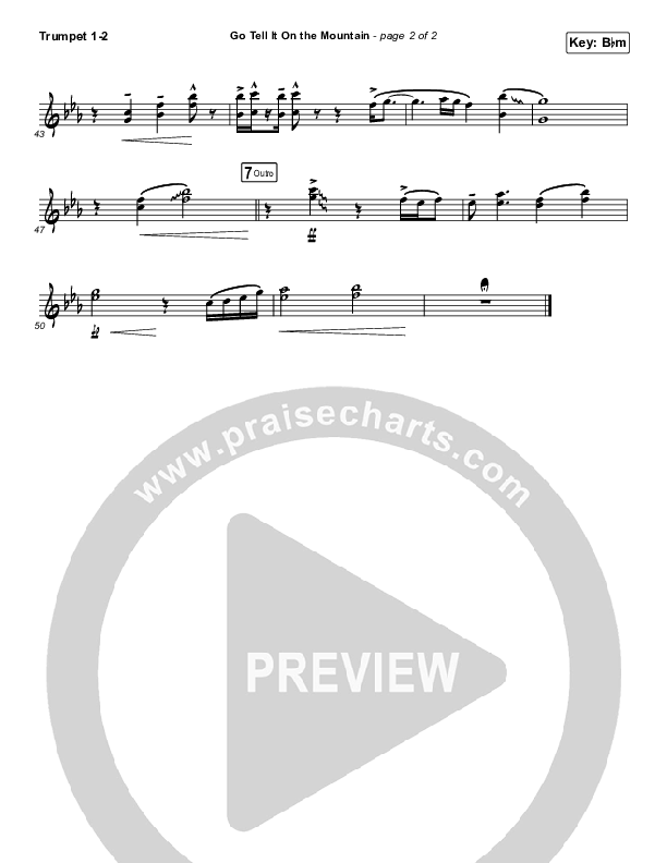 Go Tell It On The Mountain Trumpet 1,2 (Tommee Profitt / Crowder)