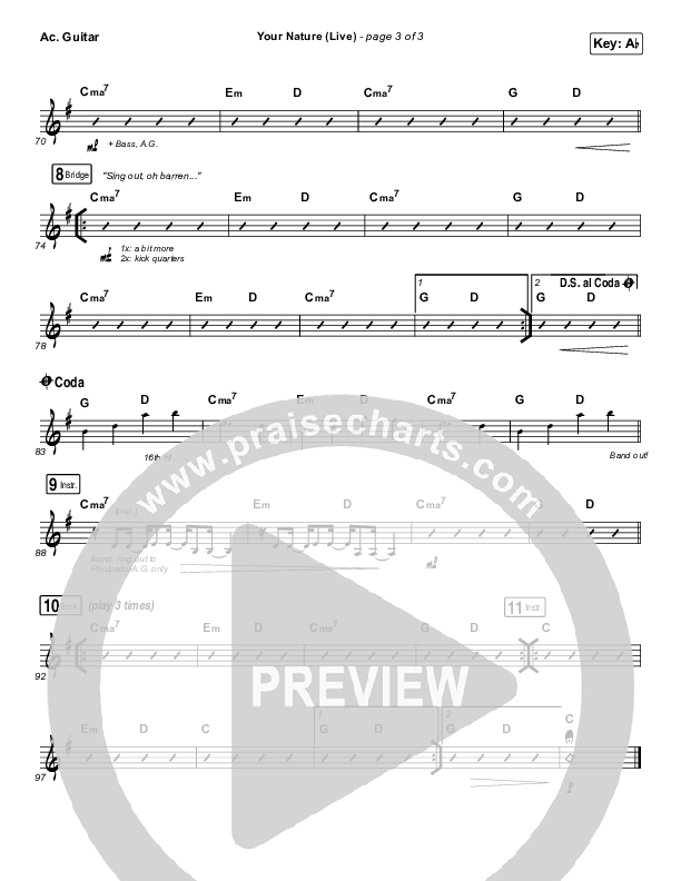 Your Nature (Live) Acoustic Guitar (Kari Jobe)