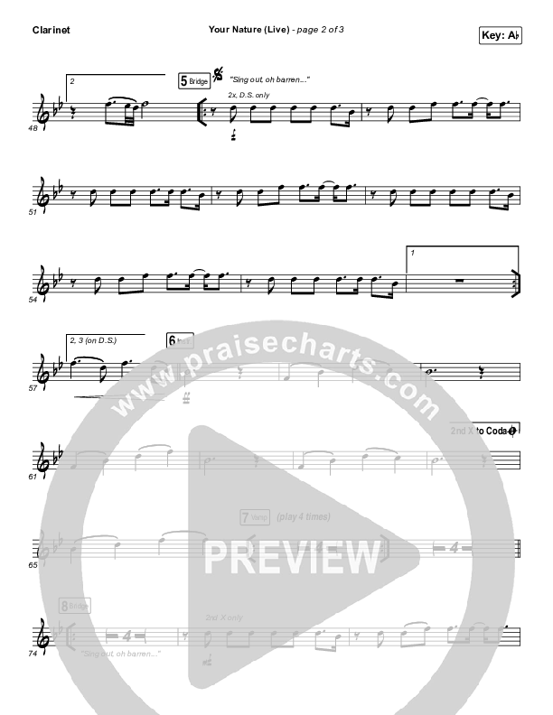 Your Nature (Live) Clarinet (Kari Jobe)