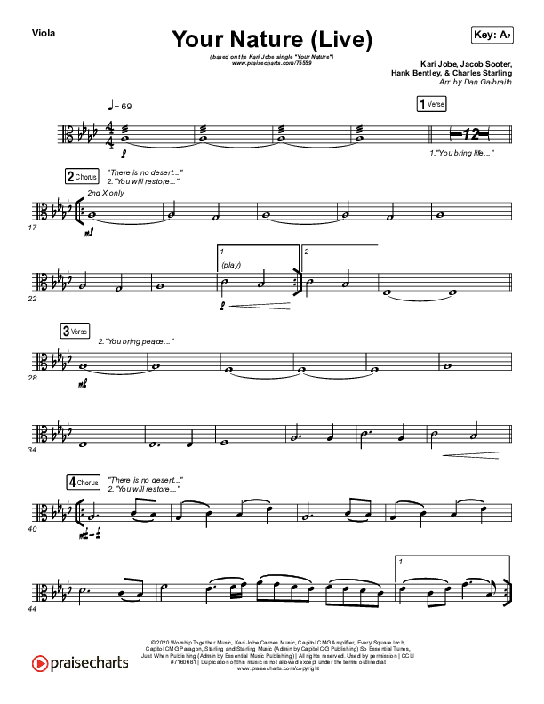 Your Nature (Live) Viola (Kari Jobe)
