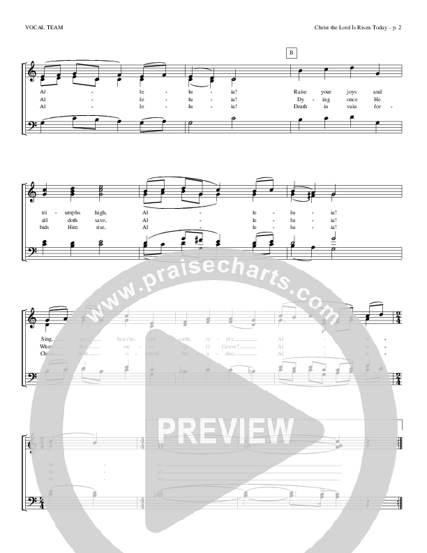 Christ The Lord Is Risen Today Choir Sheet (Todd Billingsley)