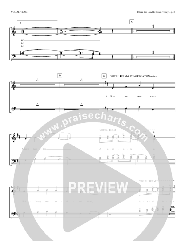 Christ The Lord Is Risen Today Choir Sheet (Todd Billingsley)