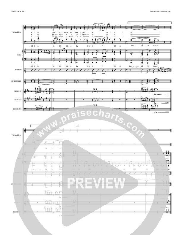 Christ The Lord Is Risen Today Conductor's Score (Todd Billingsley)