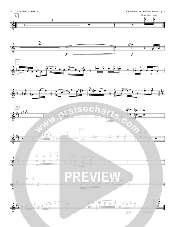 Christ The Lord Is Risen Today Flute/Oboe (Todd Billingsley)