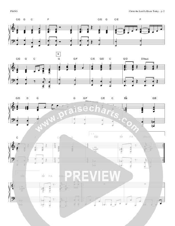 Christ The Lord Is Risen Today Piano Sheet (Todd Billingsley)