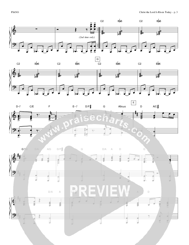 Christ The Lord Is Risen Today Piano Sheet (Todd Billingsley)