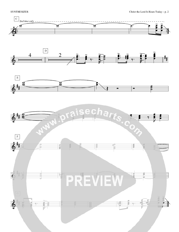 Christ The Lord Is Risen Today Synth (Todd Billingsley)