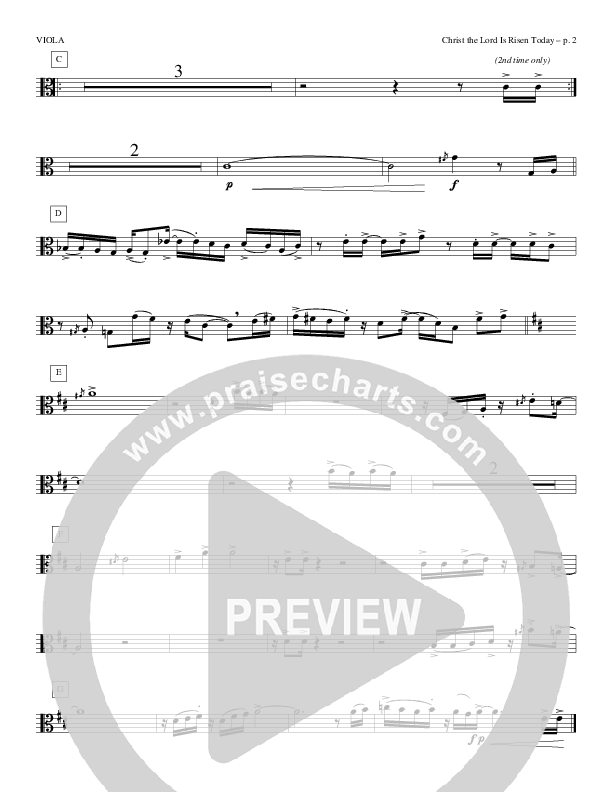 Christ The Lord Is Risen Today Viola (Todd Billingsley)