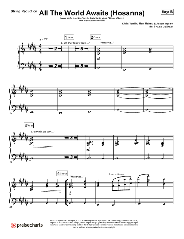 All The World Awaits (Hosanna) String Pack (Chris Tomlin)