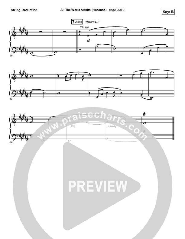 All The World Awaits (Hosanna) String Pack (Chris Tomlin)