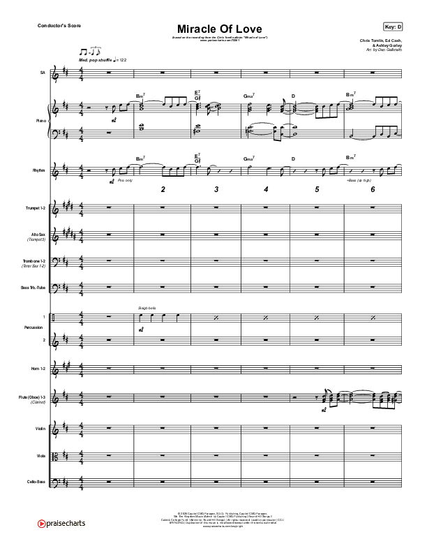 Miracle Of Love Conductor's Score (Chris Tomlin)