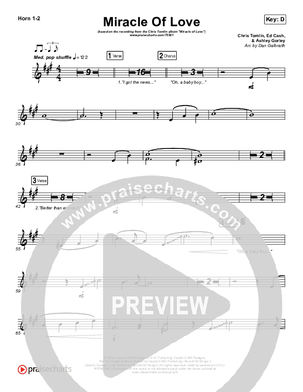 Miracle Of Love Brass Pack (Chris Tomlin)