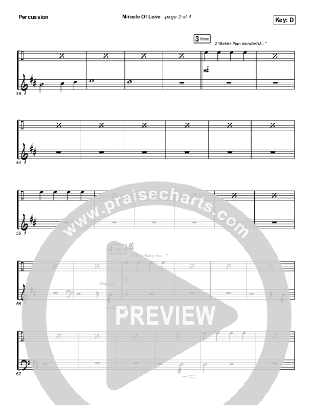 Miracle Of Love Percussion (Chris Tomlin)