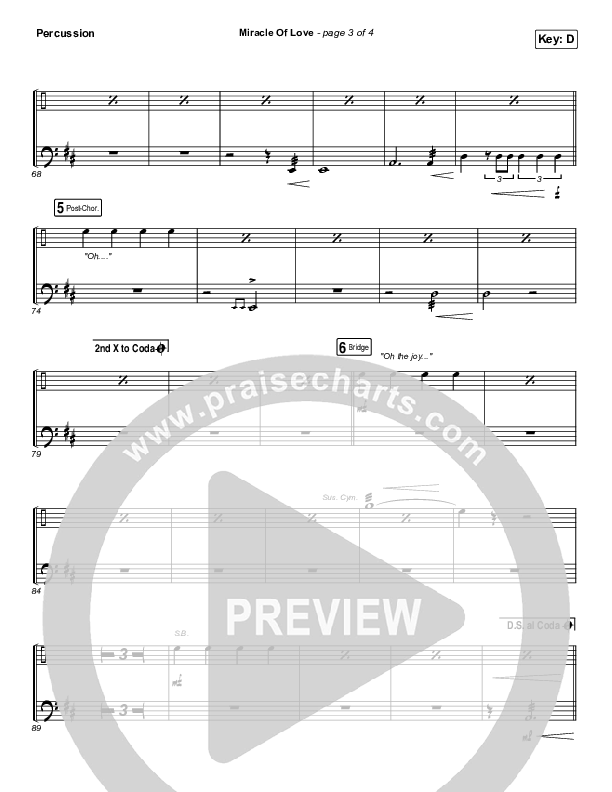 Miracle Of Love Percussion (Chris Tomlin)