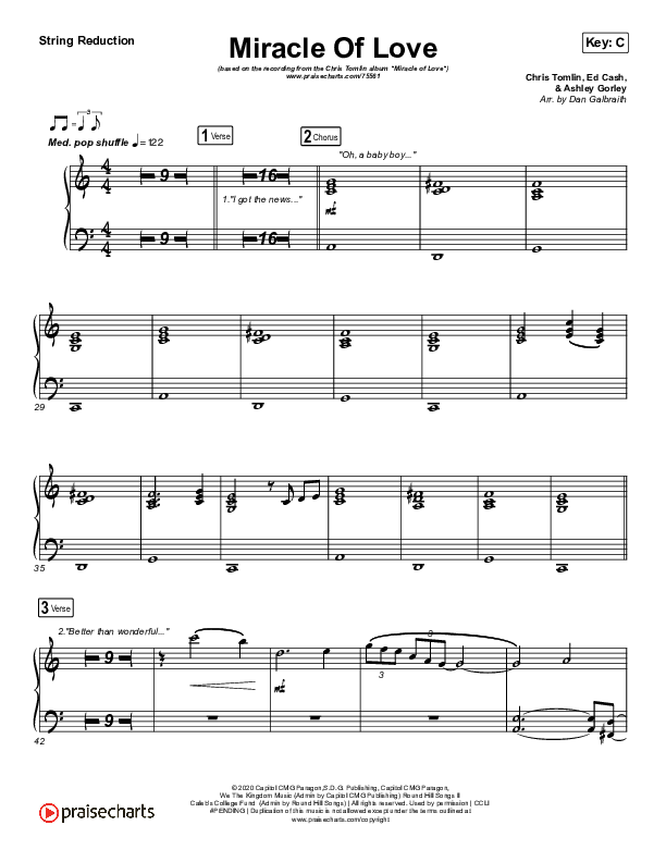 Miracle Of Love String Reduction (Chris Tomlin)