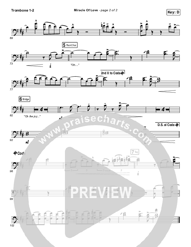 Miracle Of Love Trombone 1/2 (Chris Tomlin)
