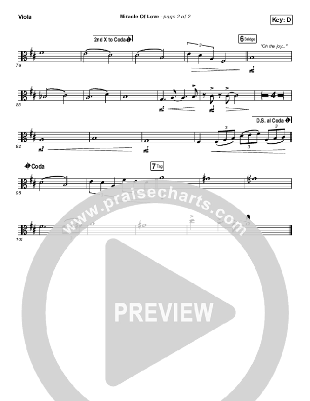 Miracle Of Love Viola (Chris Tomlin)