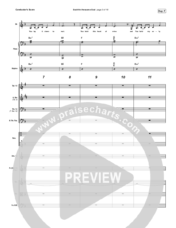 Such An Awesome God Conductor's Score (Shane & Shane/The Worship Initiative / Dinah Wright / Davy Flowers)