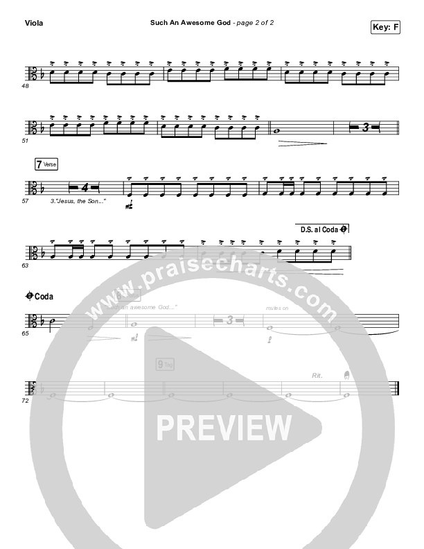 Such An Awesome God Viola (Shane & Shane/The Worship Initiative / Dinah Wright / Davy Flowers)