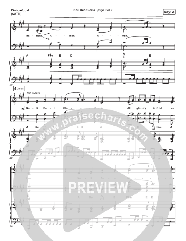 Soli Deo Gloria Piano/Vocal (SATB) (Darlene Zschech / Mitch Wong)