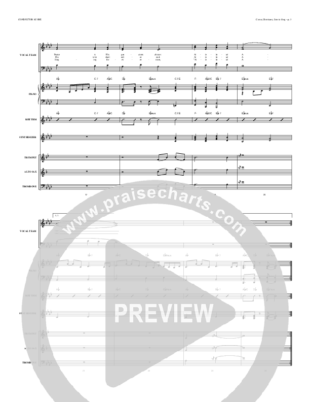 Come Christians Join To Sing Conductor's Score (Todd Billingsley)