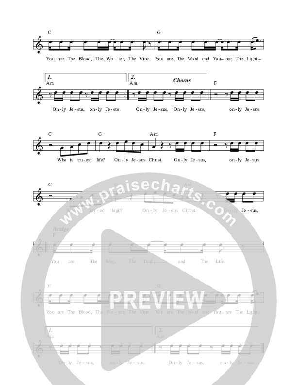 Only Jesus Christ Lead Sheet (Citizens)