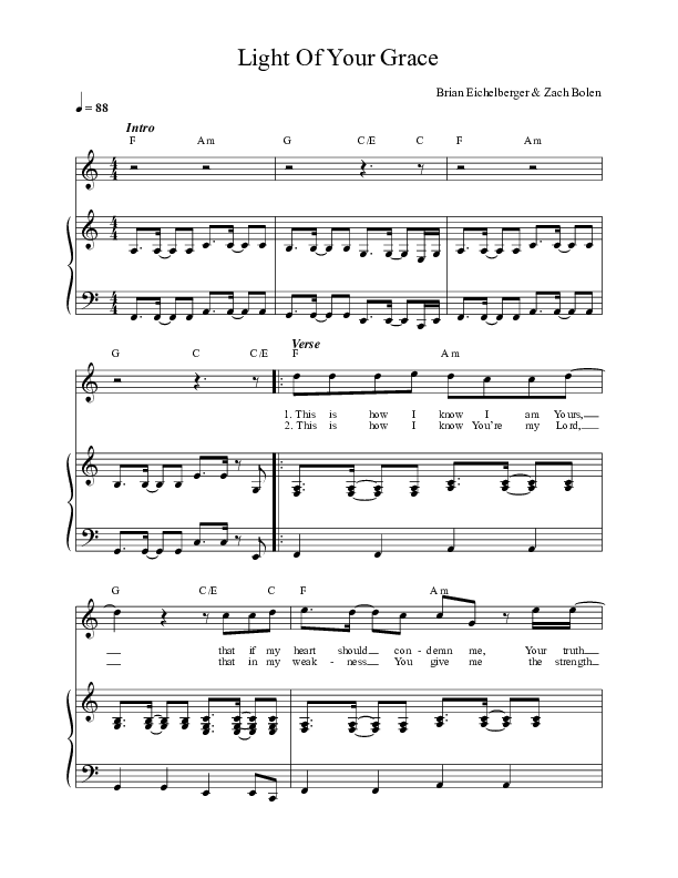 Light Of Your Grace Lead & Piano (Citizens)